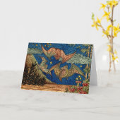 こうもりの日本のな窓のデザイン カード (黄色い花)