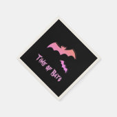 こうもりの時間 – ピンク&パープル抽象芸術アーポップ・アートのト スタンダードカクテルナプキン (角)