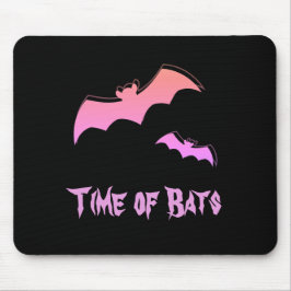 こうもりの時間 – ピンク&パープル抽象芸術アーポップ・アートのト マウスパッド