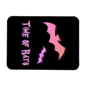 こうもりの時間 – ピンク&パープル抽象芸術アーポップ・アートのト マグネット (横)