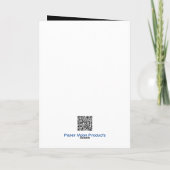 こうもりの月明かりの5" x 7"折り畳まれたグリーティングカード カード (裏面)