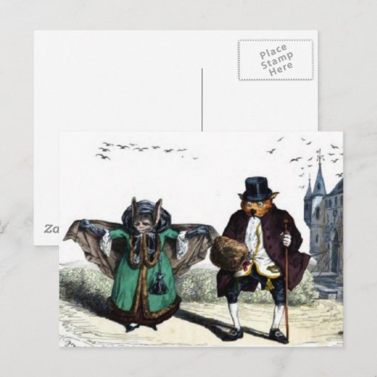 こうもりの服装 ポストカード (正面/裏面)