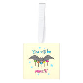 こうもりの渇望棒つきキャンデー – あなたは私のものになる キューブオーナメント (正面)