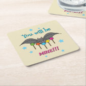 こうもりの渇望棒つきキャンデー – あなたは私のものになる スクエアペーパーコースター (アングル)