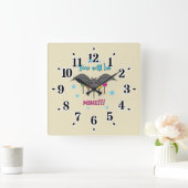 こうもりの渇望棒つきキャンデー – あなたは私のものになる スクエア壁時計 (ホーム)