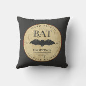 こうもりの糞のヴィンテージのハロウィンのラベル クッション (裏面)