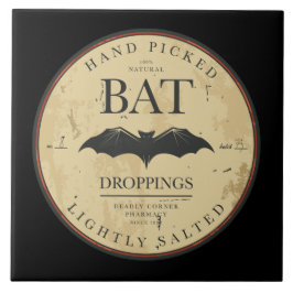 こうもりの糞のヴィンテージのハロウィンのラベル タイル