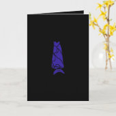 こうもりの退職カード カード (黄色い花)