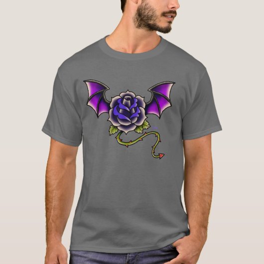 こうもりは上がりました Tシャツ (正面)