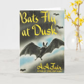 こうもりは薄暗がりで飛びます カード (黄色い花)