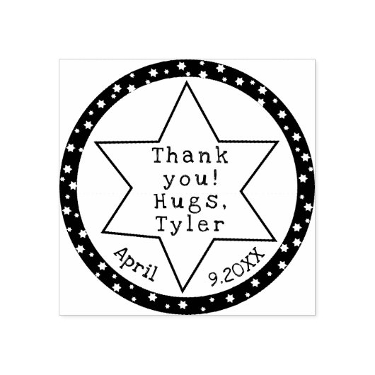 こうもりまたはバー(ユダヤ教の)バル・ミツバースタースタンプ ラバースタンプ (インプリント)