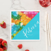 こうもりまたはバー(ユダヤ教の)バル・ミツバースプラッシュオブカラーナプキンス スタンダードランチョンナプキン (インサイチュ)