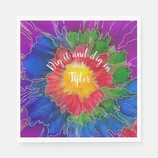 こうもりまたはバー（ユダヤ教の）バル・ミツバーナプキンインカラフルクス スタンダードランチョンナプキン (正面)