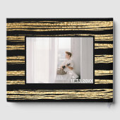 こうもりまたはバー（ユダヤ教の）バル・ミツバーパーティーブラック金ゴールドゲストハウス ゲストブック (裏面)