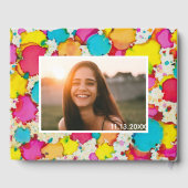 こうもりまたはバー（ユダヤ教の）バル・ミツバーパーティー紙吹雪ゲストブック ゲストブック (裏面)