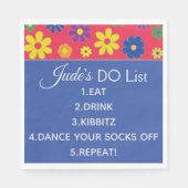 こうもりまたはバー(ユダヤ教の)バル・ミツバーフローズンナプキンス スタンダードランチョンナプキン (正面)