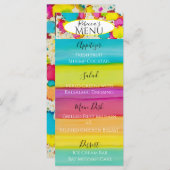 こうもりまたはバー(ユダヤ教の)バル・ミツバーAスプラッシュ・オブ・カラーフードメニュー メニュー (正面/裏面)