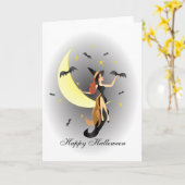 こうもりを使って カード (黄色い花)