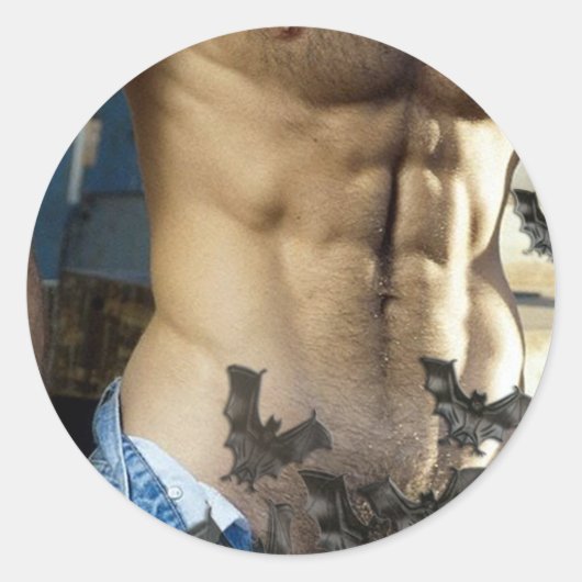 こうもりを屋根裏に! ラウンドシール (正面)