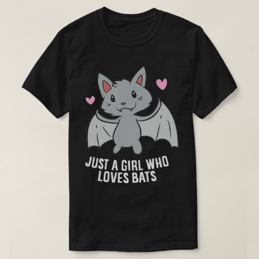 . .こうもりを愛する少女 Tシャツ (デザイン正面)