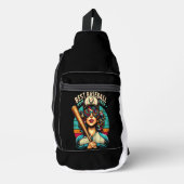 こうもりを操最高のる野球の母 スリングバッグ (正面)