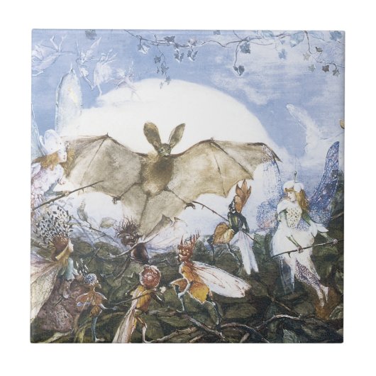 こうもりを攻撃しているヴィンテージの妖精 タイル (正面)