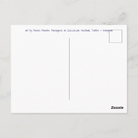 こうもりを貼る、引用文はがき ポストカード (裏面)