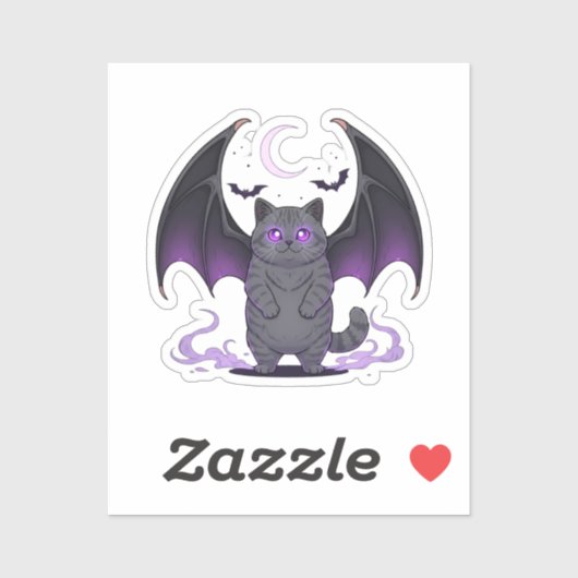 こうもりウィングブリット – British Shorthair Catハロウィーン シール (シート)