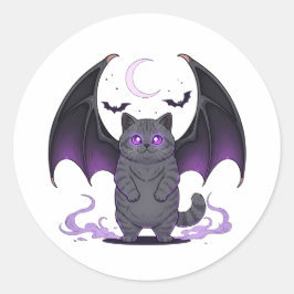 こうもりウィングブリット – British Shorthair Catハロウィーン ラウンドシール