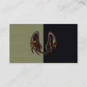 こうもりウイングカラー/紙/シェイプのオプション – 名刺 (裏面)