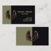 こうもりウイングカラー/紙/シェイプのオプション – 名刺 (正面/裏面)