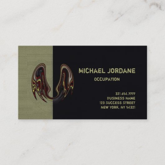 こうもりウイングカラー/紙/シェイプのオプション – 名刺 (正面)