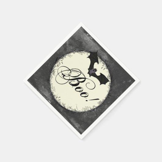 こうもりエレガントブハロウィーン スタンダードカクテルナプキン (角)