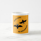 こうもりオフハロウィーンオレンジスクエア コーヒーマグカップ (中央)