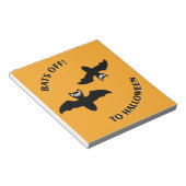 こうもりオフハロウィーンオレンジスクエア ノートパッド (アングル)