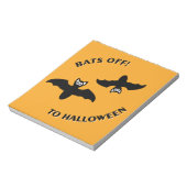 こうもりオフハロウィーンオレンジスクエア ノートパッド (回転)