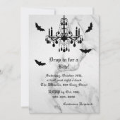 こうもりオンマーブルハロウィーン招待状 招待状 (正面)