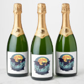 こうもりカウアットミッドナイト スパークリングワインラベル (ボトル)