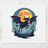 こうもりカウアットミッドナイト スパークリングワインラベル (シングルラベル)