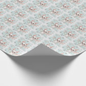 こうもりキュートベビーパステルウォーターカラーパターン ラッピングペーパー (角)