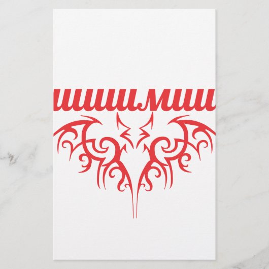 こうもりキリル 便箋 (正面)