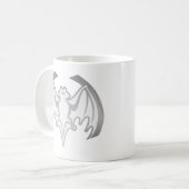 こうもりグレーInvザ博物館ザズルギフト コーヒーマグカップ (正面左)