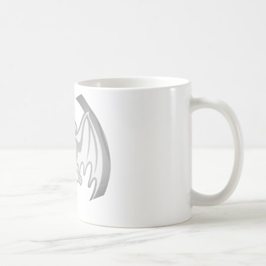 こうもりグレーInvザ博物館ザズルギフト コーヒーマグカップ (右)
