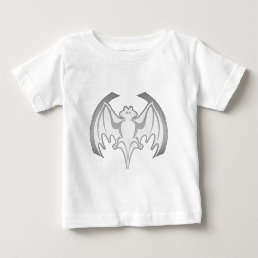 こうもりグレーInvザ博物館ザズルギフト ベビーTシャツ (正面)