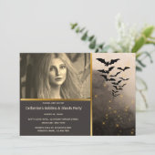 こうもりコロニーの夜空灯着パーティー成人 招待状 (スタンド正面)