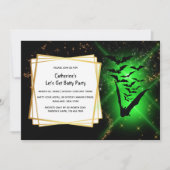 こうもりコロニーグリーンナイトホタル成体ハロウィーン 招待状 (正面)