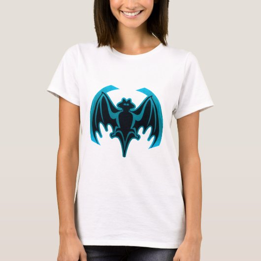 こうもりシアンザミュージアムザズルギフト Tシャツ (正面)
