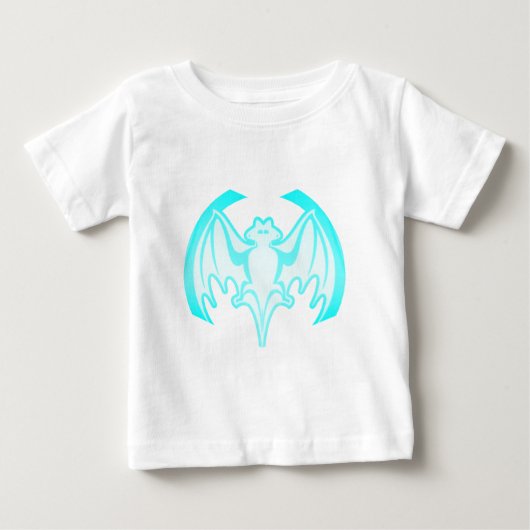 こうもりシアンInvザMUSEUM Zazzleギフト ベビーTシャツ (正面)