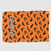 こうもりシルエットパターン ゴルフタオル (横)