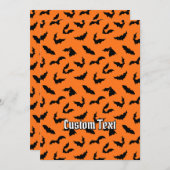 こうもりシルエットパターン 招待状 (正面/裏面)